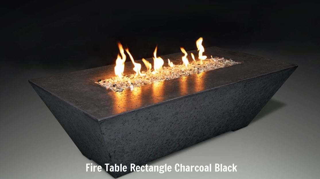 Grand Canyon Olympus ORECFT-723024 Rectangular Concrete Propane Fire Pit Extra Tall, 72x30-Inch