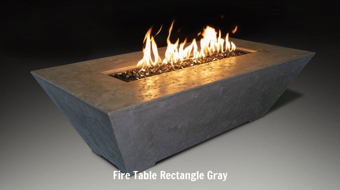 Grand Canyon Olympus ORECFT-603018 Rectangular Concrete Gas Fire Pit, 60x30-Inch
