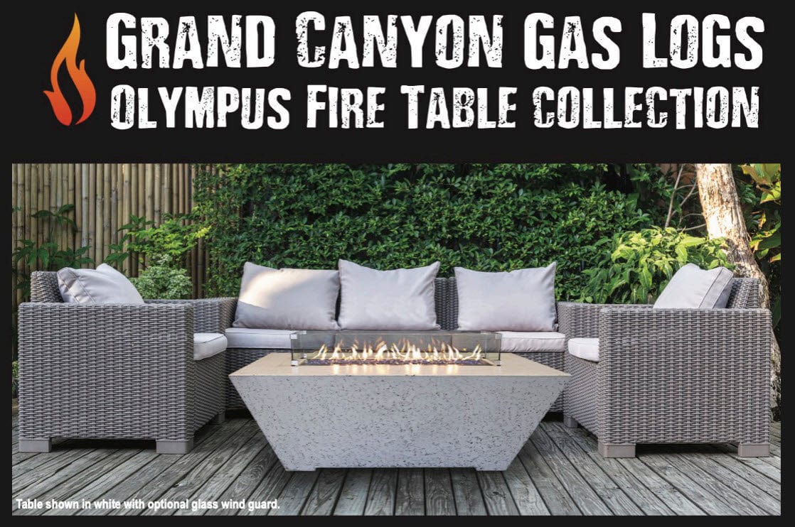 Grand Canyon Olympus ORECFT-603024 Rectangular Concrete Propane Fire Pit Extra Tall, 60x30-Inch