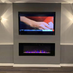 Touchstone 80011 60-Inch The Sideline Recessed Electric Fireplace