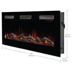 Dimplex SIL60M Wall Mount/Built-In Sierra Series Linear Electric Fireplace, 60-Inch