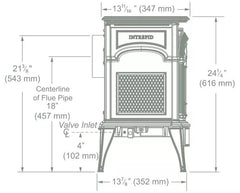 Vermont Castings Intrepid Direct Vent Gas Stove with IntelliFire Touch Ignition System