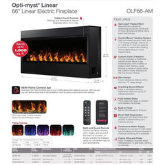 Dimplex 66-Inch Opti-Myst Linear Electric Fireplace