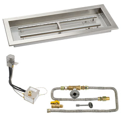 American Fire Glass Rectangular Drop-In Pan with All Weather Electronic Ignition System