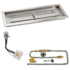 American Fire Glass Rectangular Drop-In Pan with All Weather Electronic Ignition System