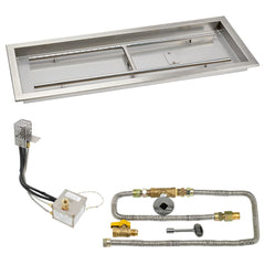 American Fire Glass Rectangular Drop-In Pan with All Weather Electronic Ignition System