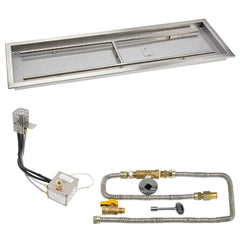 American Fire Glass Rectangular Drop-In Pan with All Weather Electronic Ignition System