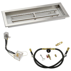 American Fire Glass Rectangular Drop-In Pan with All Weather Electronic Ignition System