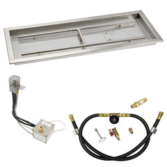 American Fire Glass Rectangular Drop-In Pan with All Weather Electronic Ignition System