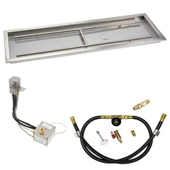 American Fire Glass Rectangular Drop-In Pan with All Weather Electronic Ignition System