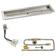 American Fire Glass Linear Channel Drop-In Pan with All Weather Electronic Ignition System