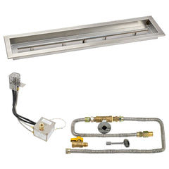 American Fire Glass Linear Channel Drop-In Pan with All Weather Electronic Ignition System