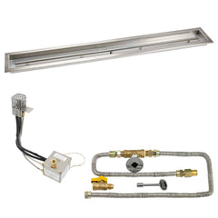 American Fire Glass Linear Channel Drop-In Pan with All Weather Electronic Ignition System