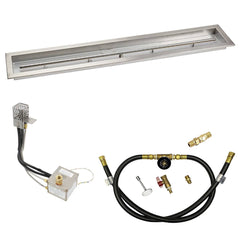 American Fire Glass Linear Channel Drop-In Pan with All Weather Electronic Ignition System