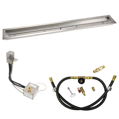 American Fire Glass Linear Channel Drop-In Pan with All Weather Electronic Ignition System
