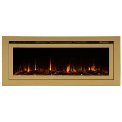Touchstone 86275 50-Inch The Sideline Deluxe Gold Smart Electric Fireplace