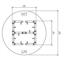 Warming Trends Crossfire UPK Universal Paver Kit For 26-29-Inch Circular or Square Openings