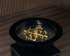 Warming Trends AON Metal Architectural Ascend Round Wok Metal Vessels w/ Crossfire Brass Burner