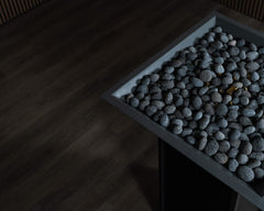 Warming Trends AON GFRC Architectural Ember Square Wok Concrete Vessels w/ Crossfire Brass Burner