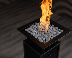 Warming Trends AON Metal Architectural Pinnacle Square Wok Metal Vessels w/ Crossfire Brass Burner