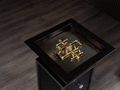 Warming Trends AON Metal Architectural Pinnacle Square Wok Metal Vessels w/ Crossfire Brass Burner