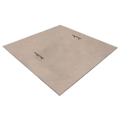 Warming Trends Square Aluminum Fire Pit Cover with 2 Handle on White Background Available in Different Sizes