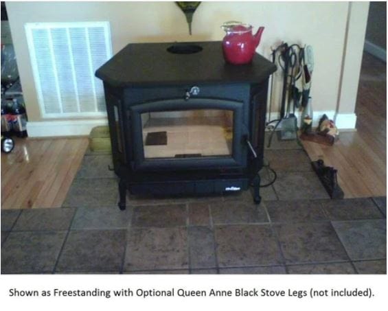 Buck Stove 34" Model 91 Catalytic Wood Burning Stove with Door, Ash Pan and Blower
