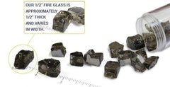 American Fire Glass AFF-BLKRF12-10 1/2-Inch Premium Fire Glass 10-Pounds, Black Reflective