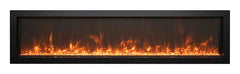 Amantii Panorama Extra Slim Electric Fireplace Built-In with Black Steel Surround