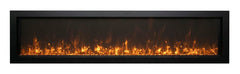 Amantii Panorama Extra Slim Electric Fireplace Built-In with Black Steel Surround