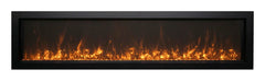 Amantii Panorama Extra Slim Electric Fireplace Built-In with Black Steel Surround