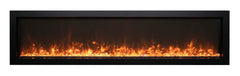 Amantii Panorama Extra Slim Electric Fireplace Built-In with Black Steel Surround