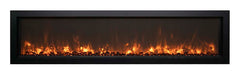 Amantii Panorama Extra Slim Electric Fireplace Built-In with Black Steel Surround