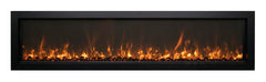 Amantii Panorama Extra Slim Electric Fireplace Built-In with Black Steel Surround