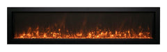 Amantii Panorama Extra Slim Electric Fireplace Built-In with Black Steel Surround