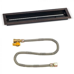 American Fire Glass OB-LCBMKIT-Config Match Light Fire Pit Kits Oil Rubbed Bronze Linear Bowl Pans