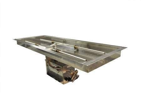 HPC Fire Rectangular 60 x 24 Inch Unfinished Fire Pit Enclosures for 30x12 Inch Burner Pans
