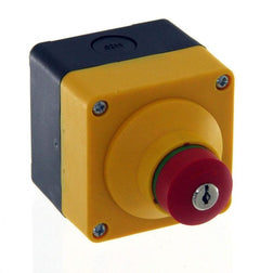 HPC Fire Commercial Emergency Stop with Key Lock, Front View in White Background