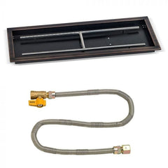 American Fire Glass OB-AFPPMKIT-Config Match Light Fire Pit Kits Oil Rubbed Bronze Rectangular Bowl Pans