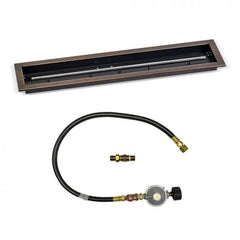 American Fire Glass OB-LCBMKIT-Config Match Light Fire Pit Kits Oil Rubbed Bronze Linear Bowl Pans