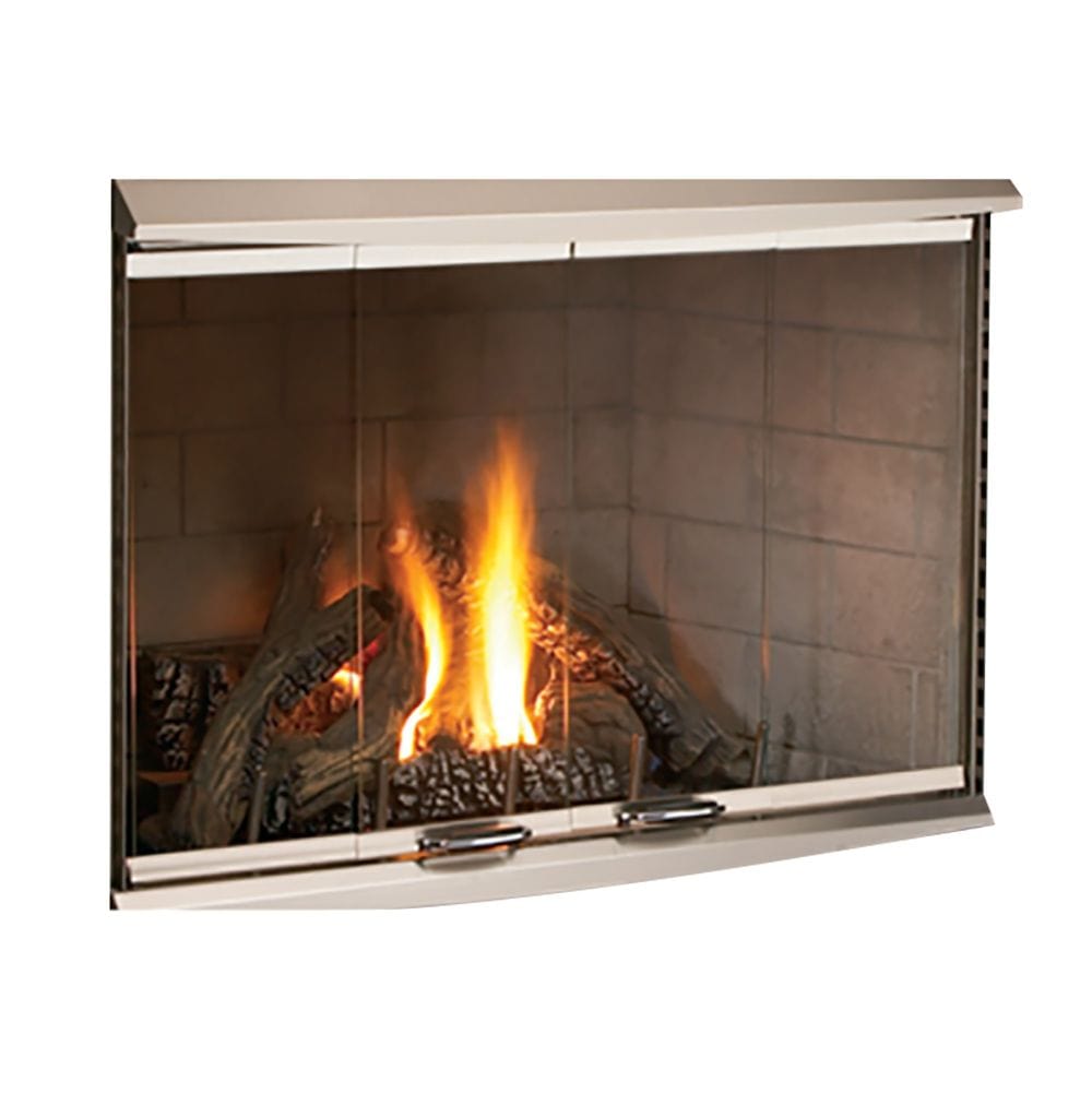 Superior 36LBFOD-BS Outdoor Bi-Fold Glass Door with Frame and Hood for VRE4336 Fireplace, 36-Inch,  Brushed Stainless Steel