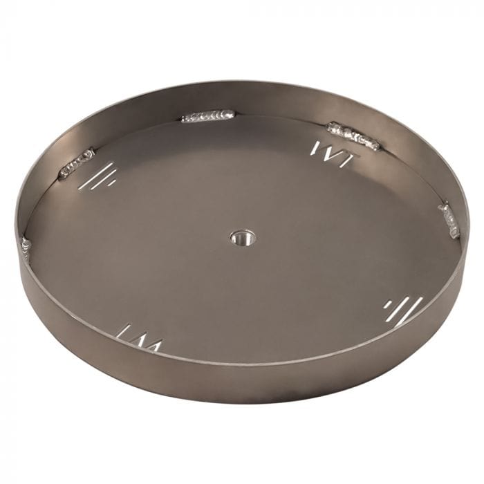 Warming Trends circular aluminum fire pit burner pan with 2 inch side wall available in in different size from in 18-59-inch in white background