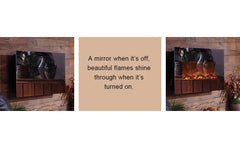 Touchstone 80008 50-Inch Mirror Onyx Stainless Wall Mounted Electric Fireplace