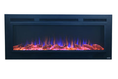 Touchstone 80013 50-Inch The Sideline Steel Recessed Electric Fireplace