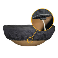 The Outdoor Plus 48x10-inch Rectangle Fire Pit Cover with Clip Adjuster
