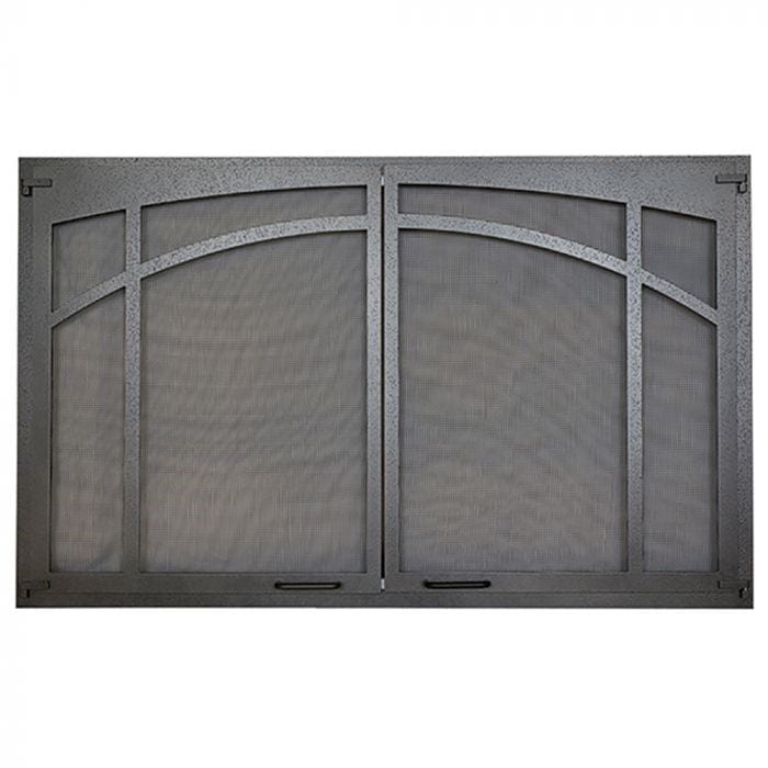 Superior ASD3224-TI Textured Iron Arched Screen Door for VRT3132 Gas Fireplace, 32-Inch