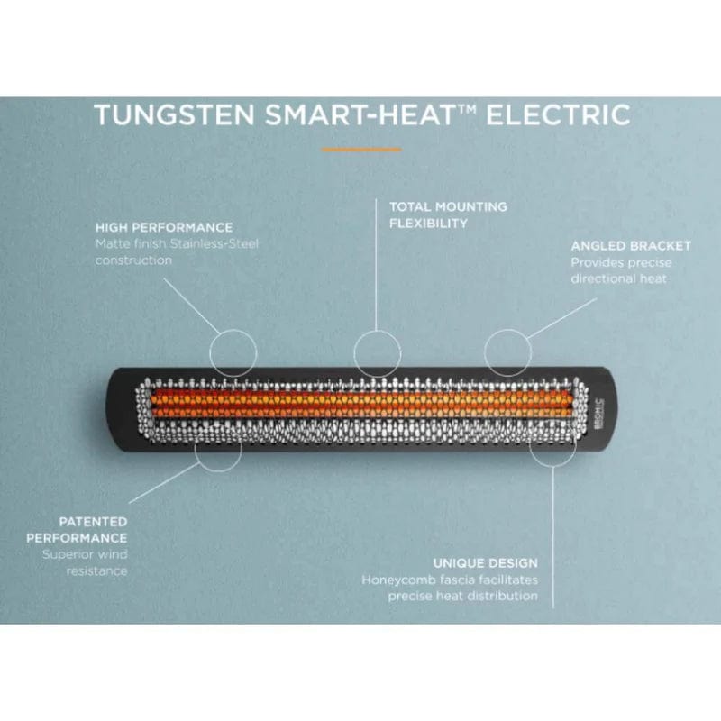 Bromic Tungsten Smart-Heat Electric Commercial Patio Heater Black