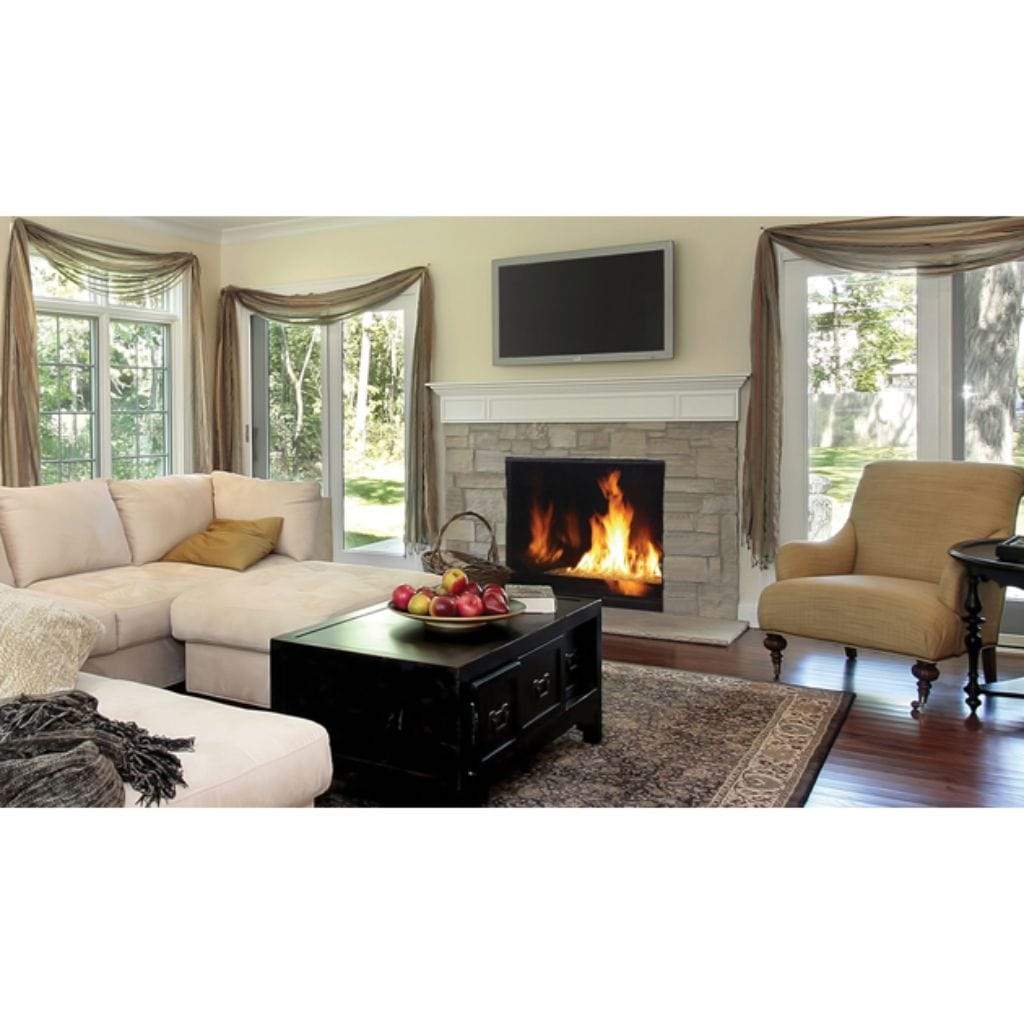 Superior DRC6300 Direct Vent Gas Fireplace with Remote and Crushed Glass Media, Electronic Ignition, Natural Gas