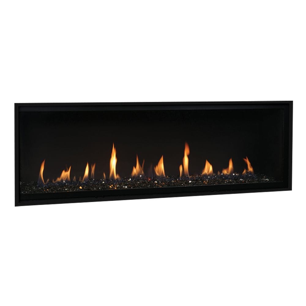 Superior DRL4060TEN-B Linear Direct Vent Gas Fireplace with Crushed Glass Media, 60-Inch, Electronic Ignition, Natural Gas