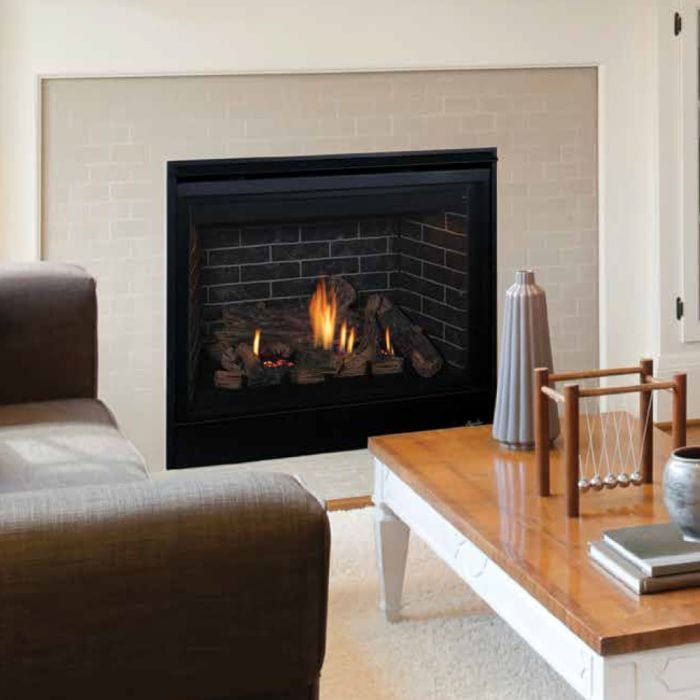 Superior DRT3540 Traditional Direct Vent Gas Fireplace with Remote and Charred Oak Log Set Set, 40-Inch, Electronic Ignition